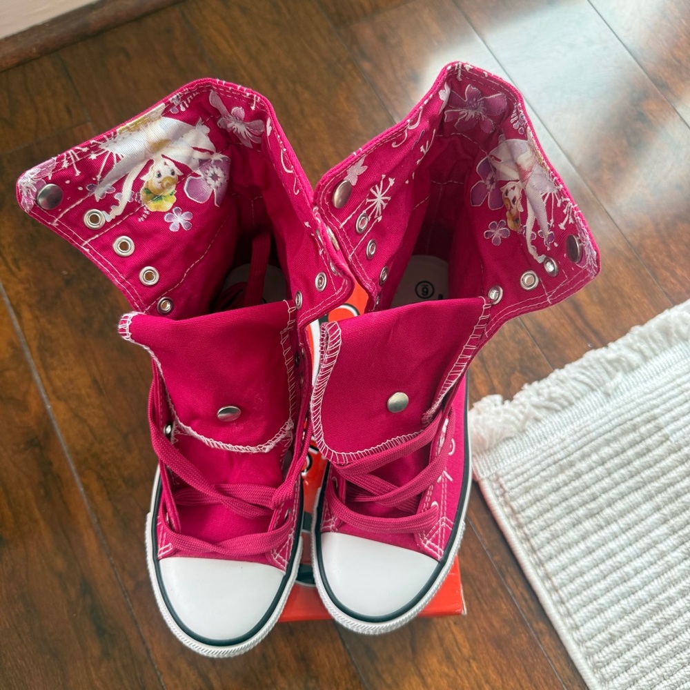 Collection O Convertible Pink Floral and Fairy High-Top Sneakers - Picture 6 of 9
